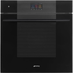 Ahi auru- ja mikrolainefunktsiooniga Smeg Linea, aurupuhastus, A++, 68 l, must