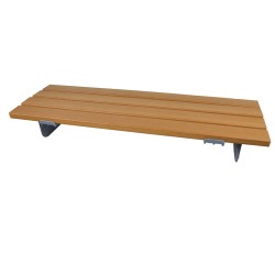 Bath seat with wooden slats