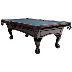 Billiard Table, Pool, Dover, 8 ft., Black, Simonis 760 powder blue