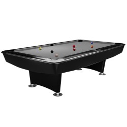 Billiard Table, Pool, Dynamic II, 9 ft., shining black, Simonis 760 grey