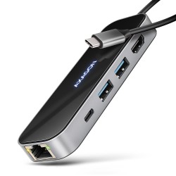 I/O HUB USB-C 6IN1/GLASS...