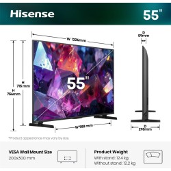 Hisense 55E7S PRO 139.7 cm...