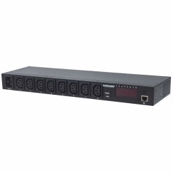 Intellinet 19" Intelligent 8-Port PDU, 19" Rackmountable C13 Intelligent Power Distribution Unit Monitors Power, Temperature and