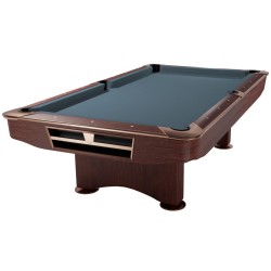 Billiard Table, Pool, Competition II, 9 ft., Mahogany, Simonis 860 powder blue