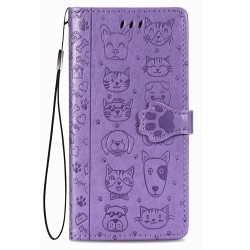 Telefoniümbris Cat-Dog Xiaomi Redmi 9C/9C NFC lillakas