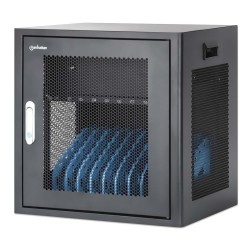 Manhattan Laptop Charging Cabinet Desktop via AC Adapter (EU) 10-bay, Install device's AC Adapter (power cables) into unit, Suit