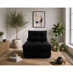 WOBA black pouffe-mattress
