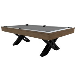 Billiard Table, Pool, X-con, 8 ft., Grey Oak, Club Cloth grey