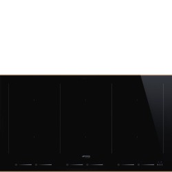 Pliidiplaat Smeg Dolce Stil Novo, 6 x multi induktsioon, 90 cm, Autovent, lõigatud, must/vask