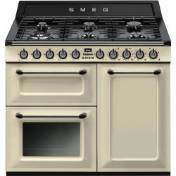 Gaasipliit Smeg Victoria, 6 x gaas, 3 x elektriahi, aurupuhastus, 100 cm, kreem