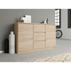 Topeshop KOMODA 2D3S DĄB...
