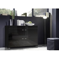 Cama sideboard LOGO II NIGHT 120/42/78 black/black gloss