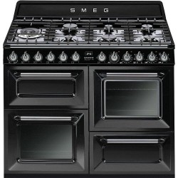 Gaasipliit Smeg Victoria, 7 x gaas, 3 x elektriahi, aurupuhastus, 110 cm, must