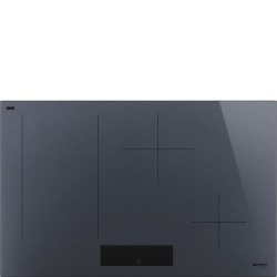 Pliidiplaat Smeg Linea, 4 x induktsioon, flexi-tsoon, 80 cm, Autovent, lõigatud, neptuunhall