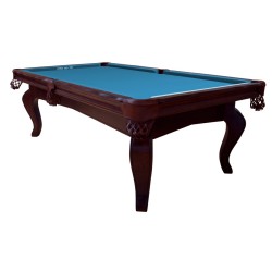Billiard Table, Pool, Salem, 8 ft., walnut, Simonis 860 tournament blue